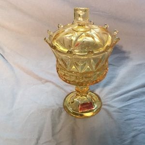 Crown style Vintage Candy jar.  Royal Windsor style possibly?Some tags intact